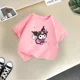thumbnail image 2 of Bonita camiseta de dibujos animados de verano para niños y niñas, camiseta Kulomi con estampado creativo, informal, estilo urbano, Y2K, camiseta transpirable de cuello redondo para niños y niñas, 2 of 4
