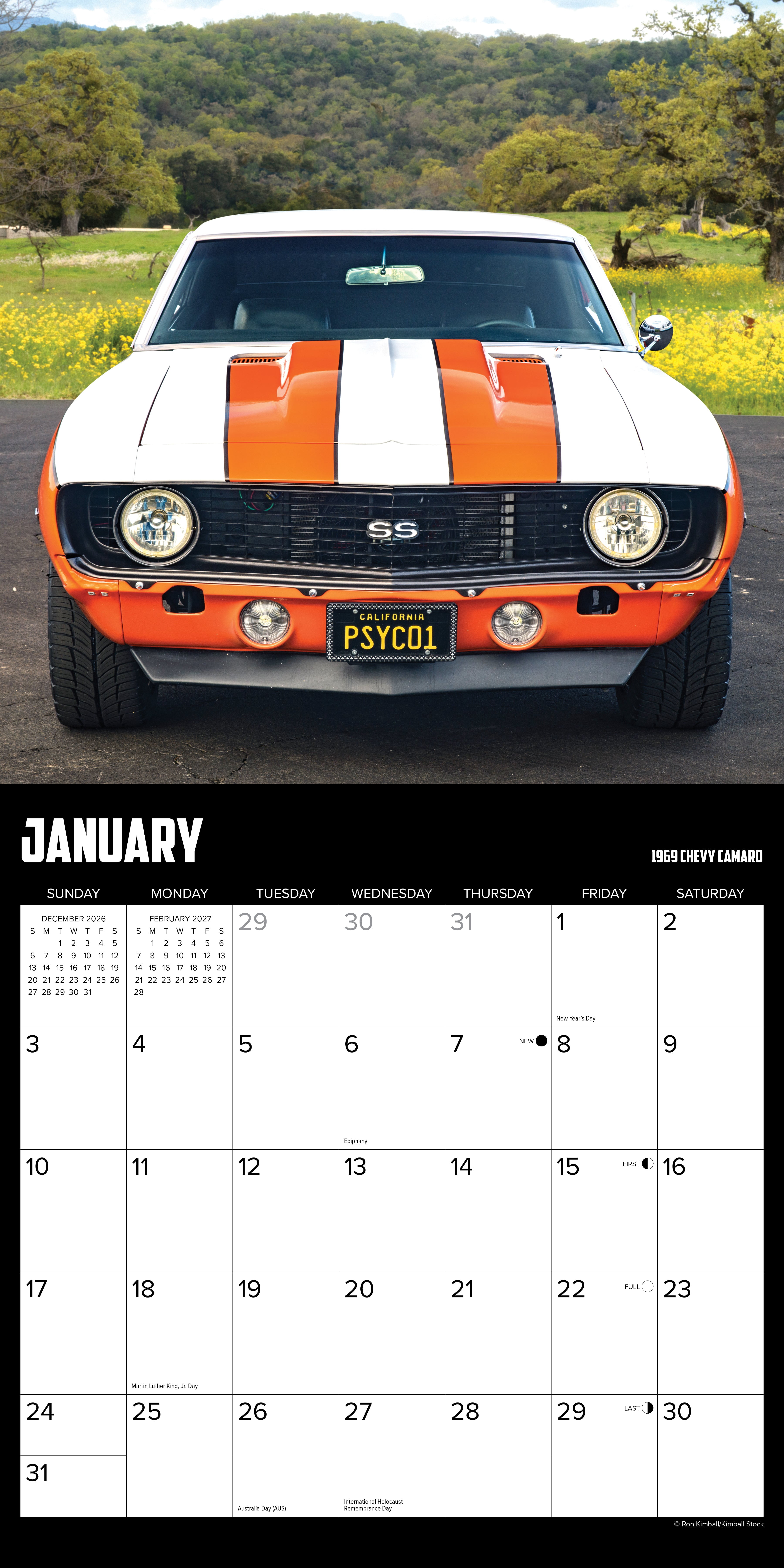 Willow Creek Press, American Muscle Cars 2027 Wall Calendar