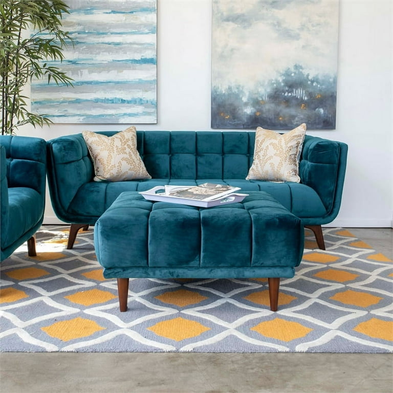 Mid Century Modern Velvet Sofa Set