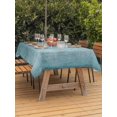 thumbnail image 2 of Outdoor Tablecloth with Umbrella Hole & Zipper, Vintage Teal Green Rectangle Tablecloth 60x120 Inch, Modern Abstract Retro Art Patio Table Cover Waterproof Table Cloth for Picnic/Party, 2 of 7