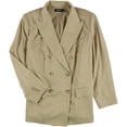 thumbnail image 1 of Ralph Lauren Womens Twill Double Breasted Blazer Jacket, Beige, Plus Size, 20W, 1 of 2