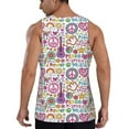 thumbnail image 3 of Fotbe Peace Love and Dove Flower Power Pattern Men's Quick Dry Workout Tank Top Gym Muscle Tee Fitness Bodybuilding Sleeveless T Shirt Breathable Workout Shirt-3X-Large, 3 of 9