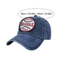 thumbnail image 2 of CUZIBR Mens Trendy Baseball Caps Fashion Letter Embroidered Distressed Sun Hats Casual Vintage Washed Comfortable Adjustable Strap Summer Golf Runing Casual Party Birthday Headwear,C,One Size, 2 of 7