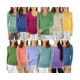 thumbnail image 3 of ToBeInStyle Women's Pack of 2 Randomly Assorted Long Sleeve T-Shirts - 3XL, 3 of 7