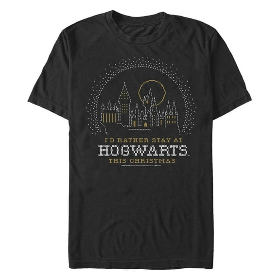 Men's Harry Potter I'd Rather Stay At Hogwarts Graphic T-Shirt