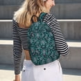 thumbnail image 5 of Easygdp Vintage Floral Mochila de Lona Resistente para Laptop, Compatible con Laptops de 15 a 17 pulgadas, Ideal para Escuela, Trabajo y Viajes-Medium, 5 of 5