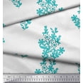 thumbnail image 2 of Soimoi Tissu Satin Modal Feuilles & Floral Imprimé au Mètre 42 Pouces de Large, 2 of 3