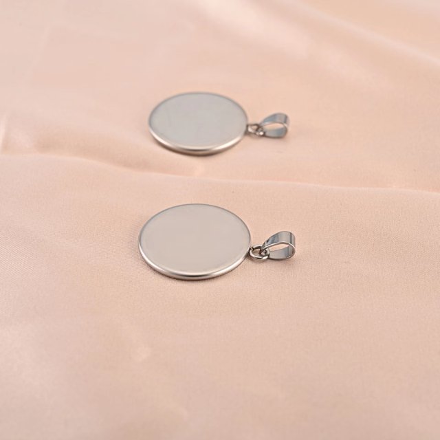 Juego de 30 bandejas para colgantes, bandejas en blanco con bisel redondo, configuraciones de cabujón para colgantes para manualidades de bricolaje, fabricación de joyas con fotos, plata de