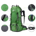 thumbnail image 3 of 60L Hiking & Camping Backpack with Rain Cover for Men & Women - Green, 3 of 6