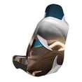 thumbnail image 2 of Wukai Coral Fish Dolphin Full Set Car Seat Covers with Soft Padding Universal Auto Front Seats Protector and Cushion Mat, 2 of 5