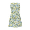 thumbnail image 4 of Fuera Del Hombro Vestido Largo de la Moda de Verano de las Mujeres Flor de Impresión de Bolsillo sin Mangas Cuello en V, Vestido Casual para Diario, 4 of 6