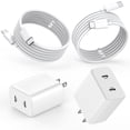 thumbnail image 1 of Cargador Vagavo 45W Dual USB-C de Pared para iPhone 17 con 2 Cables, 1 of 7