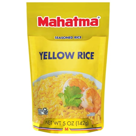Mahatma Authentic Saffron Yellow Rice, Seasoned Rice with Spices, 5 oz Bag
