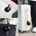 thumbnail image 6 of Bear Set of 2pcs PU Leather Round Suitcase Tags with Privacy Cover and Name ID Tag - Ideal for Travel Luggage, Handbags, Backpacks, School Bags, 6 of 6
