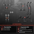 thumbnail image 2 of A-Premium 10Pcs Front Suspension Kit Upper Lower Control Arm and Ball Joint Assembly Sway Bar Link Tie Rod End Compatible with Mazda 6 2003-2008, 2 of 9