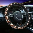 thumbnail image 1 of Checkered Cowhide Fur Universal Steering Wheel Cover Fit for Truck Texture Soft Car Steering Wheel Protector Auto Accessories, 1 of 4