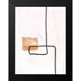 thumbnail image 2 of J:L Design 12x14 Black Modern Framed Museum Art Print Titled - Textured Line Gold II, 2 of 5