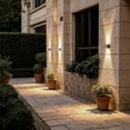 thumbnail image 6 of AuroraX Solar Powered Wall Light Outdoor Solar Lights for Yard Decorative Double Head Dusk to Dawn Waterproof Color Changing Outdoor Wall Lighting Yellow, 6 of 6