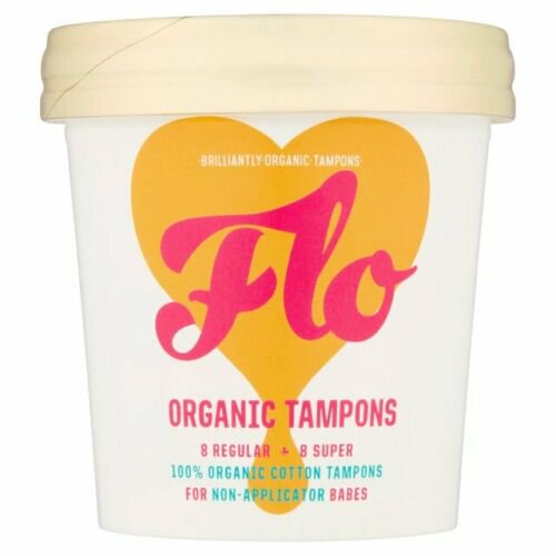 FLO Organic NonApplicator Tampons Regular + Super Combo Pack Walmart