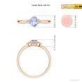 thumbnail image 4 of Angara Natural 0.45 Ct. Tanzanite with Diamond Classic Ring in 14K Rose Gold for Women (Ring Size: 12), 4 of 9