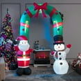 thumbnail image 4 of Gymax 8FT Tall Inflatable Archway Christmas Welcoming Decor w/ Bright LED Lights, 4 of 10