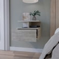 thumbnail image 2 of Gray Wood Construction - Easy - to - Use Nightstand - Bedroom Function - Store Items in Style, 2 of 4
