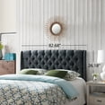 thumbnail image 4 of Upholstered Wingback Headboard, Button Tufted Upholstery, Sturdy Structure, King Size, 4 of 9