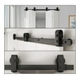 thumbnail image 4 of Bi-Folding Sliding Barn Door Hardware Kit, Heavy Duty Black Roller Track Kit For 2/4 Doors Smoothly Quietly Easy To Install ,Long Lasting, 4 of 7