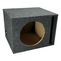 American Sound Connection Single 10" Vented Subwoofer Enclosure Loudspeaker Cabinet, Black