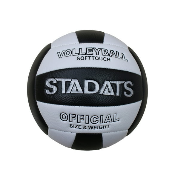 Soidarity Balones de voleibol de tamaño 5, pelota de entrenamiento de escuela primaria intermedia, pelota blanda para interior, equipo de Deportes y aire libre Negro