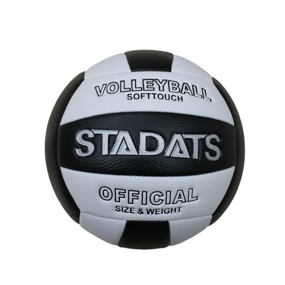 yingyy 1/2/3/5 Size 5 Volleyball Professional Competition Volleyballs Training Supplies Soft Elastic PU Leak-proof Outdoor Beach Balls Black 1 Pc