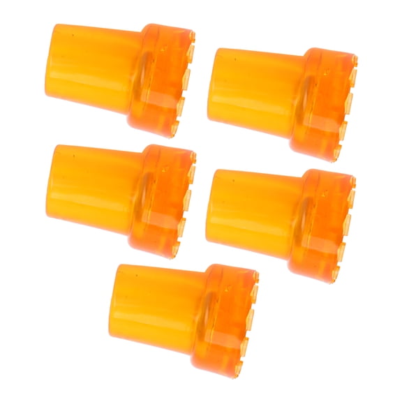 Suodoka 5-Pack Replacement Rubber Cane Tips, 7/8 Inch (22mm) Inner Diameter, Heavy Duty Non-Slip Crutch Feet Accessories for Walking Sticks, Translucent Yellow