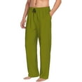 thumbnail image 3 of Kdxio Olive Print Men's Sleep Pajama Pant Lounge Pants with Pockets, 3 of 8
