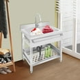 thumbnail image 4 of Single Bowl Sink with Pull-Out Faucet Freestanding Commercial Restaurant Kitchen, 4 of 16