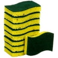 thumbnail image 2 of Scotch-Brite Heavy Duty Scrub Sponges For Washing Dishes And Kitchen Use, Green/Yellow, Standard, 9 Count, 2 of 3