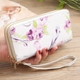 thumbnail image 2 of zttd fashion trend solid color long rose pattern women' s card bag wallet a, 2 of 2