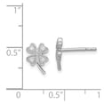 thumbnail image 4 of Auriga Fine Jewelry 925 Sterling Silver CZ 4 Leaf Clover Post Stud Earrings for Women, 4 of 6