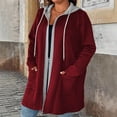 thumbnail image 4 of Veste de Sport à Capuche Zippée à Manches Longues pour Femmes, Tendance, Unie, pour Tenue Décontractée, 4 of 5