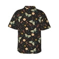 thumbnail image 3 of Goofa Moth And Flowers Hawaiian Shirt for Men, Unisex Summer Beach Casual Short Sleeve Button Down Shirts,Aloha Tropical Floral print shirt-3X-Large, 3 of 9
