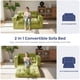 thumbnail image 4 of Sofá cama convertible MAXYOYO verde con almohadas, diseño 2 en 1, 4 of 7
