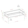 thumbnail image 3 of Rayna 42" Deux Niveaux Verre et Métal Table Basse en Or, 3 of 6