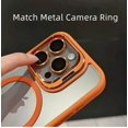 thumbnail image 2 of Lens Protect Stand Phone Case For IPhone 15 12 13 14 11 Pro Max Plus For Magsafe Magnetic Camera Glass Metal Ring Holder Cover, 2 of 7