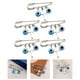 thumbnail image 2 of KAKOWELY 5 broches de seguridad decorativos con forma de cruz y ojo malvado de estilo turco., 2 of 4