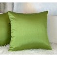 thumbnail image 4 of Housse de Coussin Carrée en Faux Soie 18x18 Pouces, Fermeture Éclair, Vert (Ensemble de 2), 4 of 7