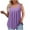 Purple, variant on Plebaso Women's Plus Size Tank Tops Square Neck Pleated Sleeveless Beach Shirts Loose Casual Summer Tops