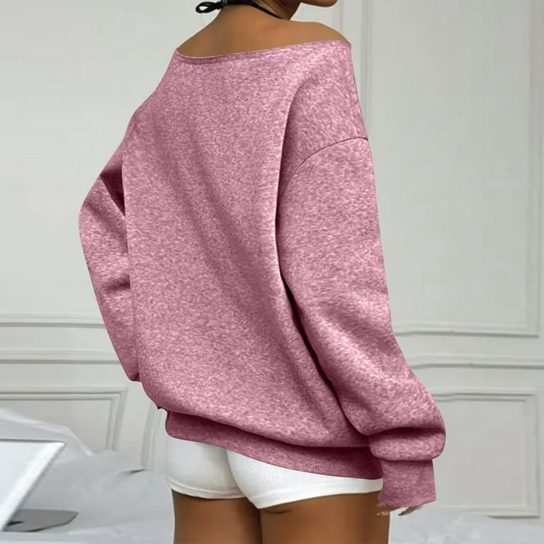 YDDIAN Y2K Off The Shoulder Sweater for Women Oversized Pull Over