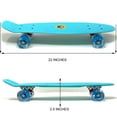thumbnail image 2 of Retailery 22 Inch Skateboard With Light-Up LED Wheels, Baby Blue, 2 of 4