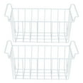 thumbnail image 2 of 2 cestas grandes de alambre para refrigerador y congelador, organizador con asas para despensa, 48,5 x 24,5 x 20 cm (19,1 x 9,6 x 7,9 pulgadas)., 2 of 14