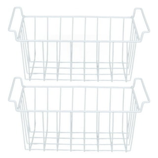 GEDLIRE 15.2 Metal Wire Baskets for Organizing 6 Pack, Household Pantry  Storage Freezer Organizer Bins with Handles, Freezer Baskets for Upright
