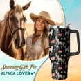 thumbnail image 7 of 40 Oz Llama Tumbler with Handle and Straw, Double Wall Stainless Steel Llama Cup, Llamas Coffee Mug Keeps Drinks Cold & Hot Gifts for Women Mom Friends for Birthday, Chrismas, Thanksgiving, 7 of 7